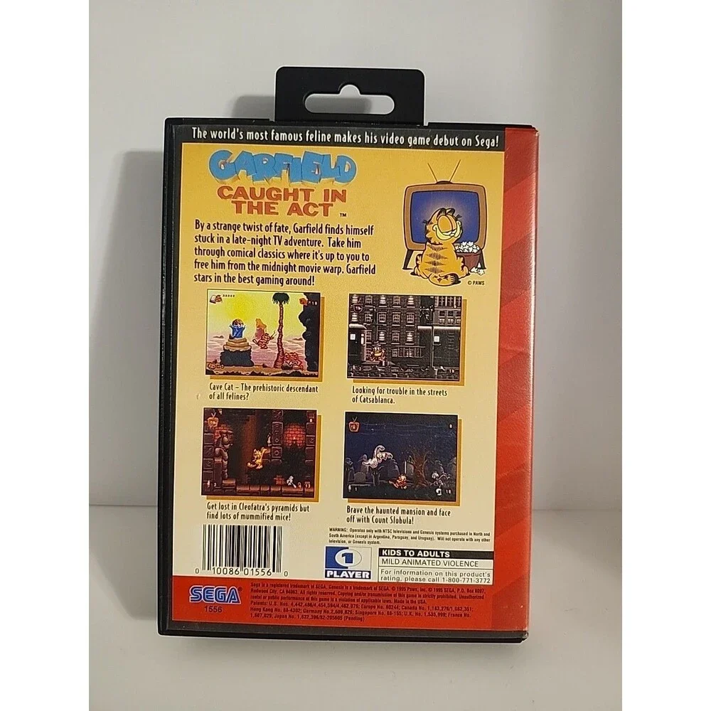 Garfield Caught in the Act Sega Genesis Complete In Box